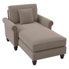 Load image into Gallery viewer, Bush Furniture Coventry Chaise Lounge With Arms, Tan, Standard Delivery