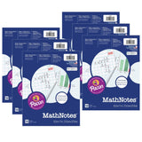 Pacon MathNotes Graphing Paper, 8-1/2in x 11in, White, 150 Sheets Per Pack, Set Of 6 Packs