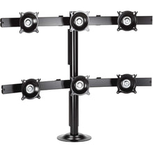 Load image into Gallery viewer, Chief KTG330 Series KTG330B Six Monitor Grommet Mount - Steel - 120 lb - Black