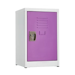 Alpine AdirOffice 1-Tier Steel Locker, 24inH x 15inW x 15inD, Purple
