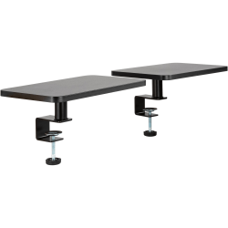 Allsop Ascend Metal/Wood Adjustable Monitor Stands, 5-3/4inH x 15inW x 9-1/4inD, Brown, Set Of 2 Stands