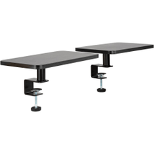 Load image into Gallery viewer, Allsop Ascend Metal/Wood Adjustable Monitor Stands, 5-3/4inH x 15inW x 9-1/4inD, Brown, Set Of 2 Stands