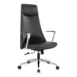 Office Star Dillion Ergonomic Antimicrobial Fabric High-Back Office Chair, Black