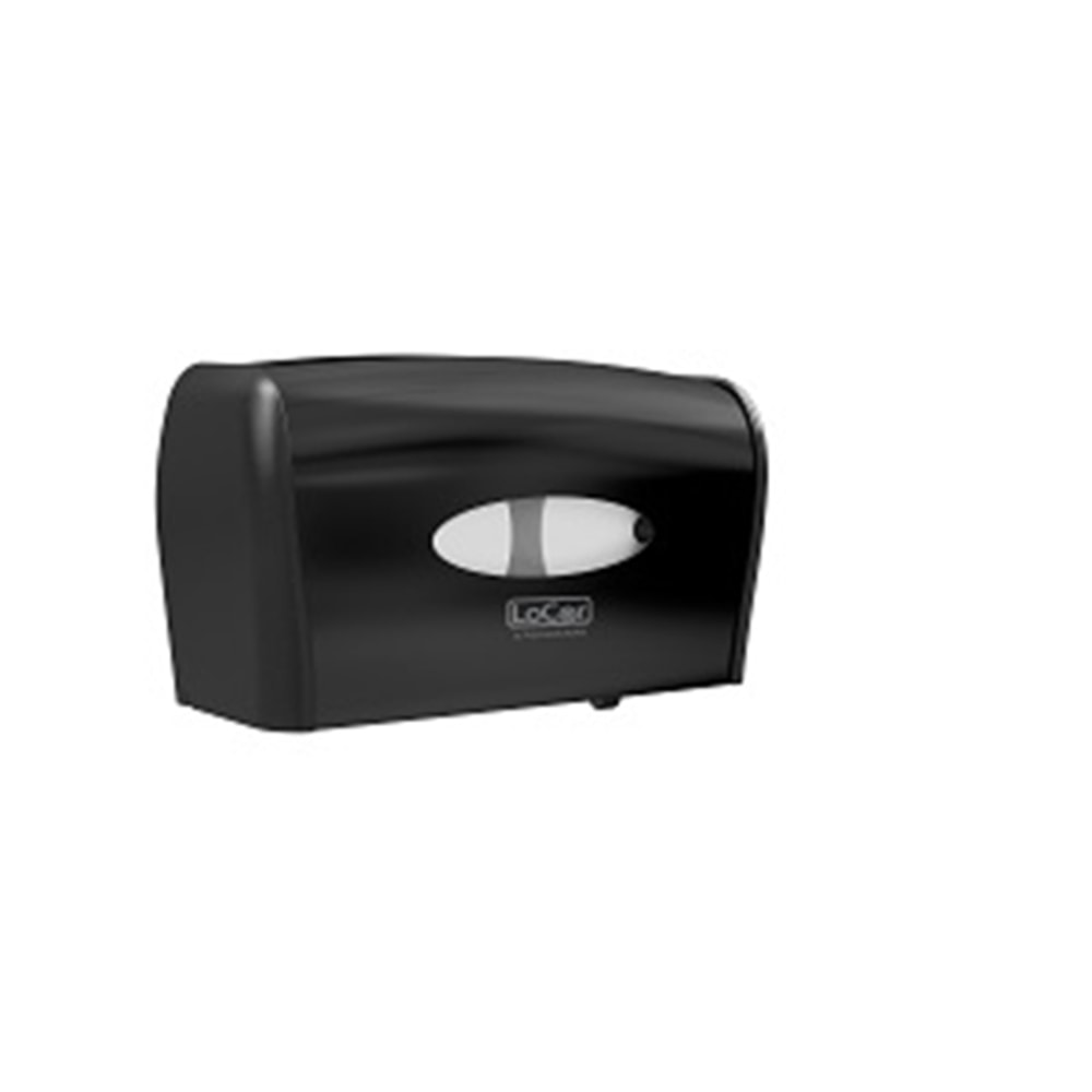 Solaris Paper LoCor Side-By-Side Wall-Mount Bath Tissue Dispenser, Black