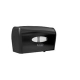 Solaris Paper LoCor Side-By-Side Wall-Mount Bath Tissue Dispenser, Black
