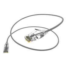 Load image into Gallery viewer, UNC Group Clearfit Slim - Patch cable - RJ-45 (M) to RJ-45 (M) - 15 ft - UTP - CAT 6 - snagless, stranded - gray