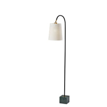 Load image into Gallery viewer, Adesso Hanover Floor Lamp, 62inH, Off-White Shade/Green Marble Base