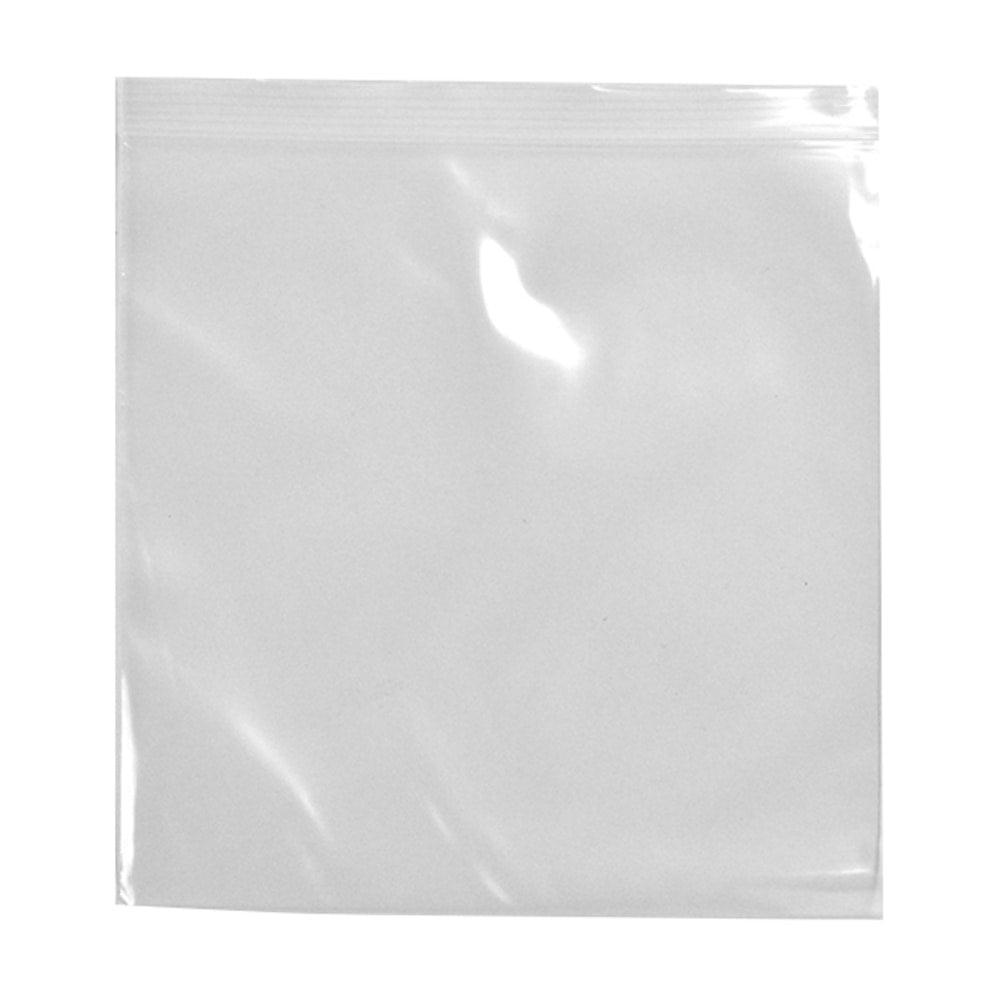 Clear Line Single-Track Seal-Top Poly Bags, 6in x 6in, Clear, 100 Bags Per Pack, Carton Of 10 Packs