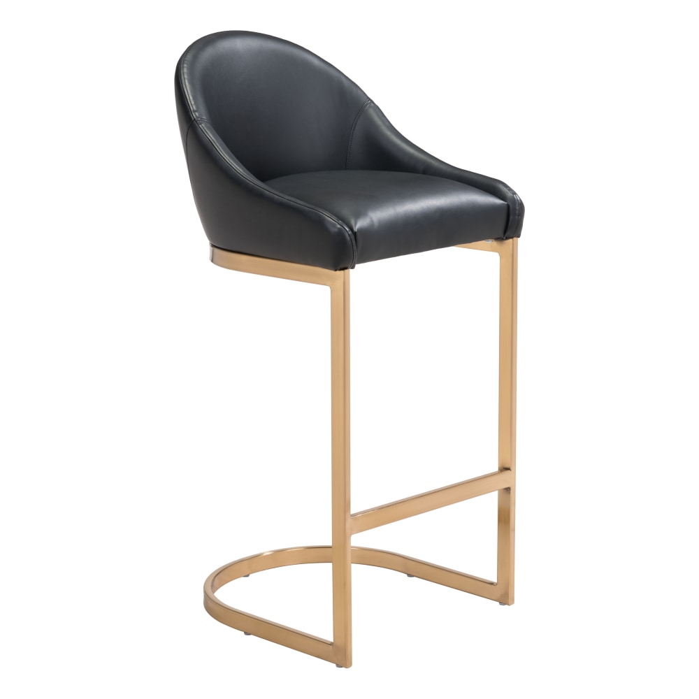 Zuo Modern Scott Bar Chair, Gold/Black