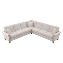 Load image into Gallery viewer, Bush Furniture Coventry 111inW L-Shaped Sectional Couch, Light Beige, Standard Delivery