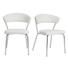 Load image into Gallery viewer, Eurostyle Draco Dining Chairs, White/Chrome, Set Of 2 Chairs