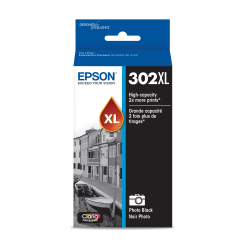 Epson 302XL Claria Premium Photo Black High-Yield Ink Cartridge, T302XL120-S