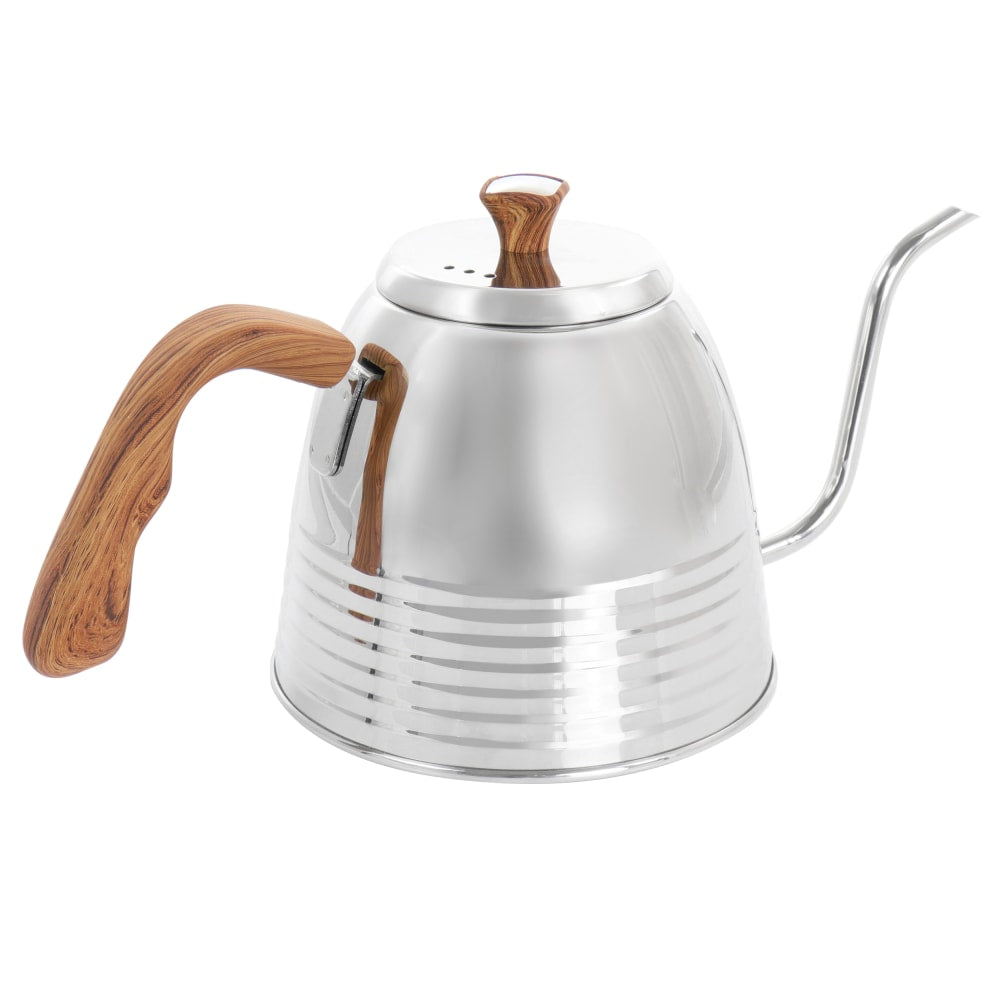 Mr. Coffee Gooseneck Stainless Steel Kettle, 1.3 Qt, Silver