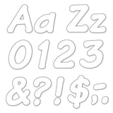 TREND Ready Letters, Italic, 4in, White, Pre-K - Grade 12, Pack Of 175