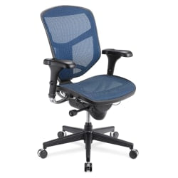WorkPro Quantum 9000 Series Ergonomic Mesh/Mesh Mid-Back Chair, Black/Blue, BIFMA Compliant
