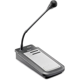 Bosch Plena Easy Line PLE-2CS Wired Condenser Microphone - Charcoal, Silver - 16.40 ft - 100 Hz to 16 kHz - 200 Ohm - 85 dB - Uni-directional - Desktop - Proprietary