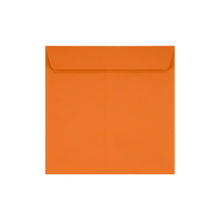 Load image into Gallery viewer, LUX Square Envelopes, 7 1/2in x 7 1/2in, Peel &amp; Press Closure, Mandarin Orange, Pack Of 50