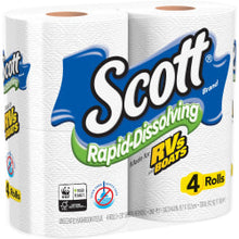 Load image into Gallery viewer, Scott Rapid-Dissolving Toilet Paper - White - Soft, Absorbent, Septic Safe, Clog Safe - For Skin - 48 / Carton