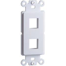 DataComm Decor Plate Insert for 2 Keystone - 2 x Socket(s) - White