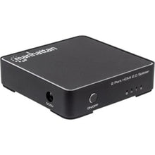Load image into Gallery viewer, Manhattan 2-Port HDMI Splitter, 4K@60Hz, AC Power, HDCP 2.2 - 4K@60Hz, AC Power, HDCP 2.2