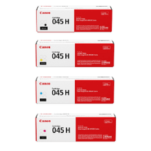 Load image into Gallery viewer, Canon 045H Black; Cyan; Magenta; Yellow High Yield Toner Cartridges Combo, Pack Of 4, 1246C001,1245C001,1244C001,1243C001