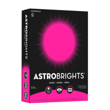 Load image into Gallery viewer, Astrobrights Color Multi-Use Printer &amp; Copy Paper, 1 Ream, Fireball Fuchsia, Letter (8.5in x 11in), 500 Sheets Per Ream, 24 Lb, 94 Brightness