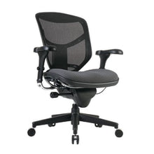 Load image into Gallery viewer, WorkPro Quantum 9000 Series Ergonomic Mesh/Premium Fabric Mid-Back Office Chair, Black/Gray, BIFMA Compliant