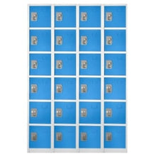 Load image into Gallery viewer, Alpine 6-Tier Steel Lockers, 72inH x 12inW x 12inD, Blue, Pack Of 4 Lockers