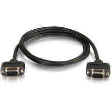 Load image into Gallery viewer, C2G CMG-Rated DB9 Low Profile Null Modem F-F - Null modem cable - DB-9 (F) to DB-9 (F) - 50 ft - molded, thumbscrews - black