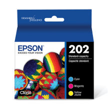 Load image into Gallery viewer, Epson 202 Claria Cyan, Magenta, Yellow Ink Cartridges, Pack Of 3, T202520-S