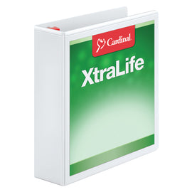 Cardinal XtraLife Locking Slant-D Ring 3-Ring Binder, 2in D-Rings, White
