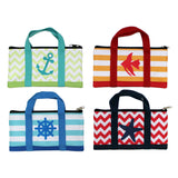Inkology Beach Bag Pencil Pouches, 8-3/4in x 4-3/4in, Assorted Colors, Pack Of 8 Pouches
