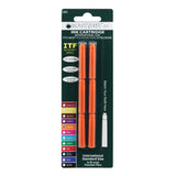Monteverde Standard-Size Fountain Pen Ink Cartridge Refills, Orange, Pack Of 6 Refills