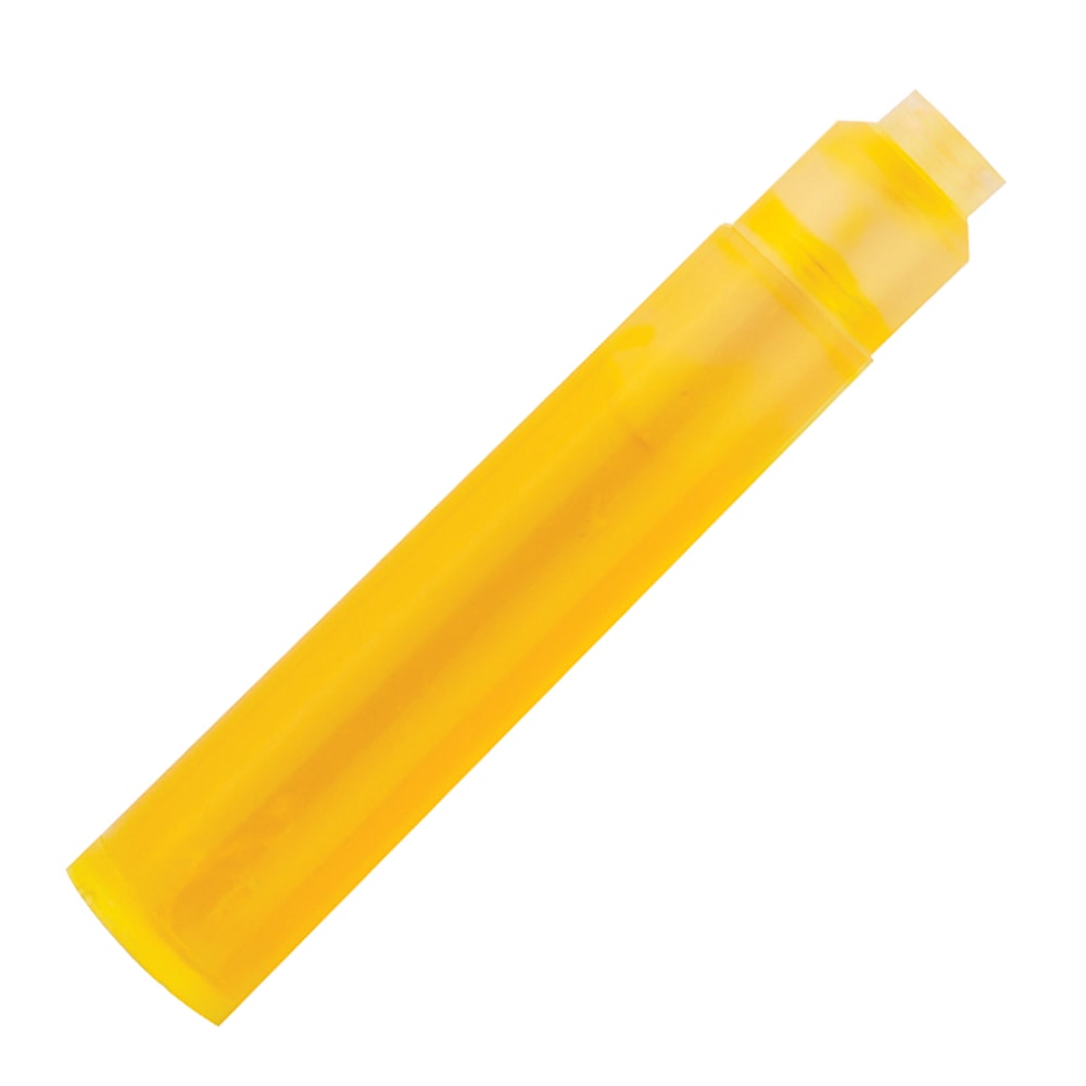 Monteverde Standard-Size Fountain Pen Ink Cartridge Refills, Yellow, Pack Of 6 Refills