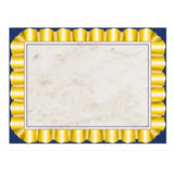 Hayes Certificate Paper With Gold Ribbon Border, 8 1/2in x 11in, 20 Lb, Cream, 50 Sheets