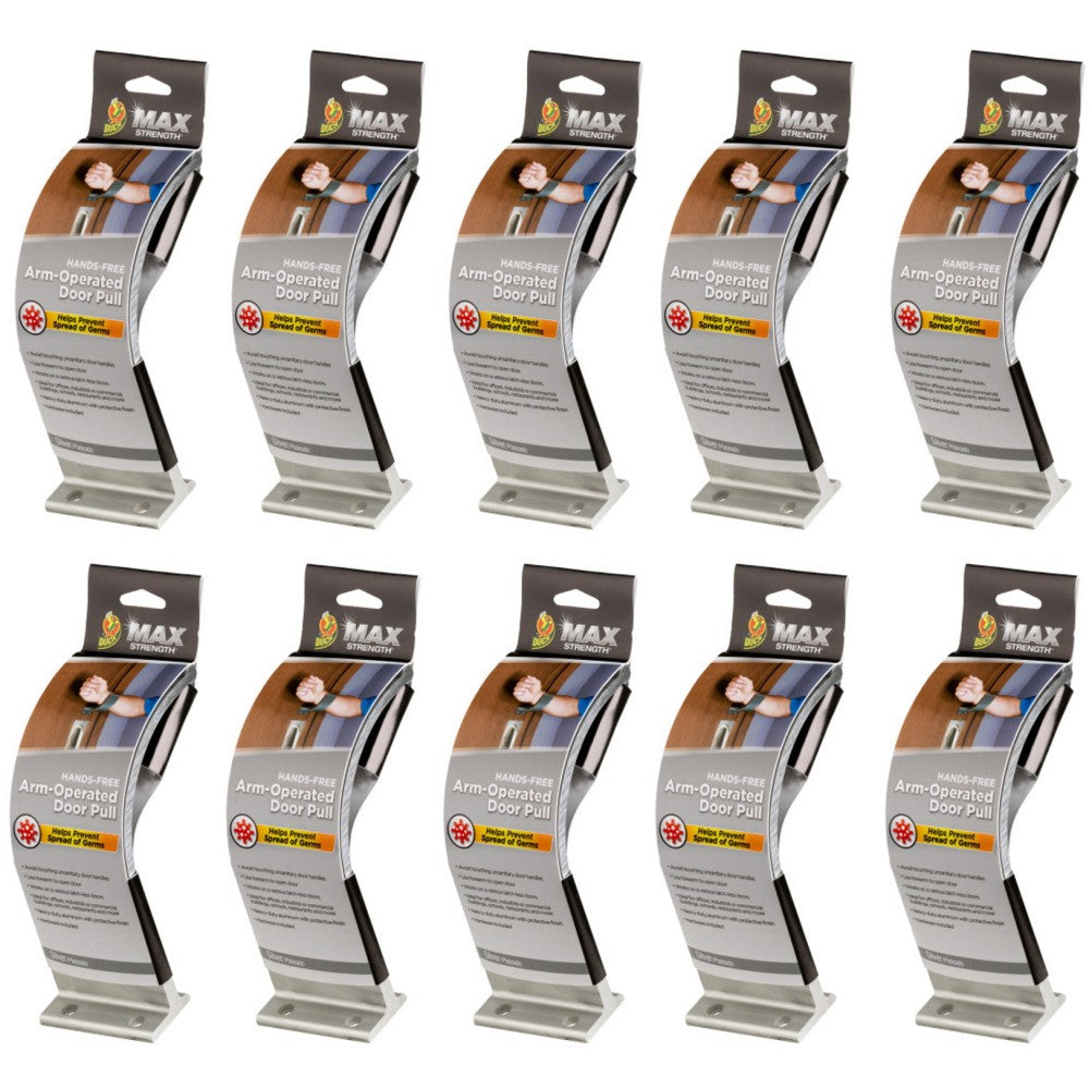 Duck Brand Max Strength Hands-Free Arm-Operated Door Pulls, Pack Of 10 Door Pulls