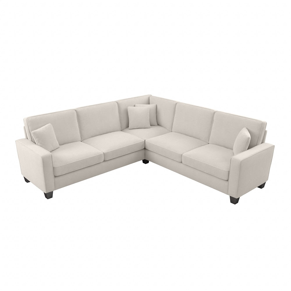 Bush Furniture Stockton 99inW L-Shaped Sectional Couch, Light Beige Microsuede Fabric, Standard Delivery