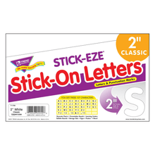 Load image into Gallery viewer, TREND STICK-EZE Stick-On Letters, 2in, White, Pack Of 107
