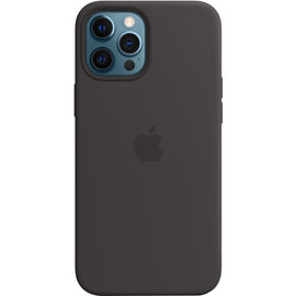 Apple iPhone 12 Pro Max Silicone Case with MagSafe - Black - For Apple iPhone 12 Pro Max Smartphone - Black - Silky, Soft-touch - Scratch Resistant, Drop Resistant - Silicone, MicroFiber - 1