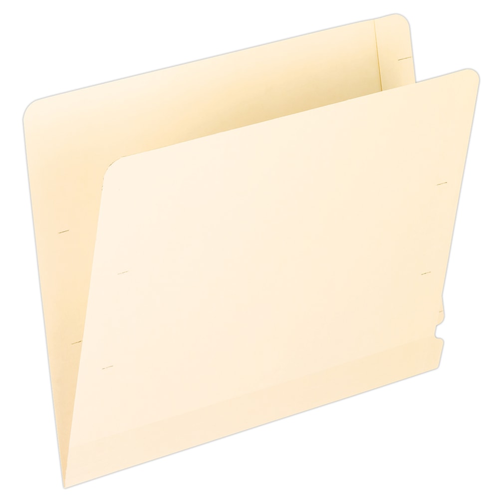 Pendaflex Laminated Spine End-Tab Folders, Straight Cut, Letter Size, Manila, Pack Of 50