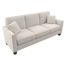 Load image into Gallery viewer, Bush Furniture Flare Microsuede Fabric Sofa, 35-3/4inH x 85inW x 33-1/2inD, Light Beige, Standard Delivery