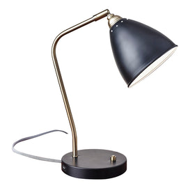 Adesso Chelsea Desk Lamp, 21inH, Black