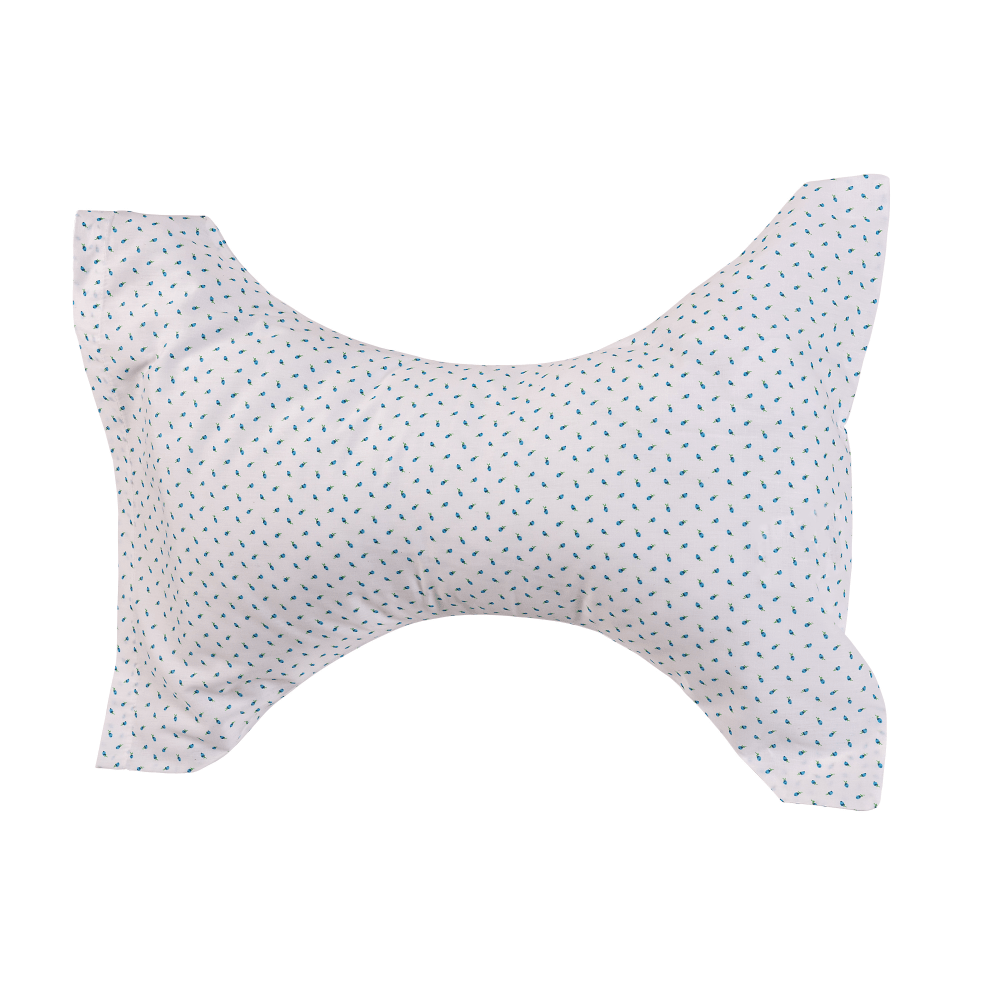 DMI Rest Pillow Hypoallergenic Neck Pillow With Print Cover, 24in x 18in, Rosebud