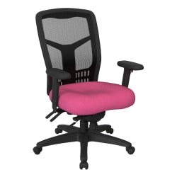 Office Star ProGrid Mesh High-Back Managers Chair, Pink