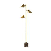 Load image into Gallery viewer, Adesso Hawthorne Tree Floor Lamp, 68inH, Brown Marble/Antique Brass