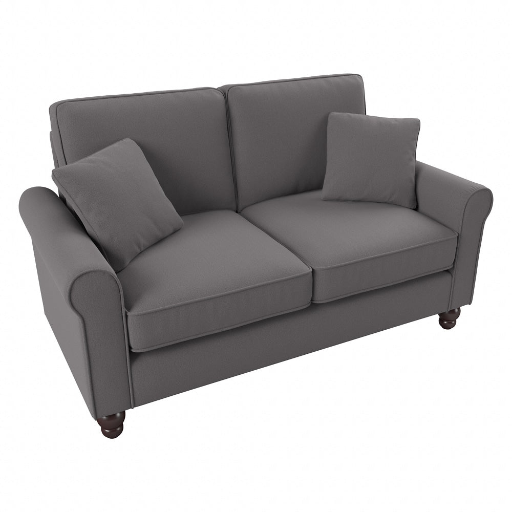 Bush Furniture Hudson 61inW Loveseat, French Gray Herringbone, Standard Delivery