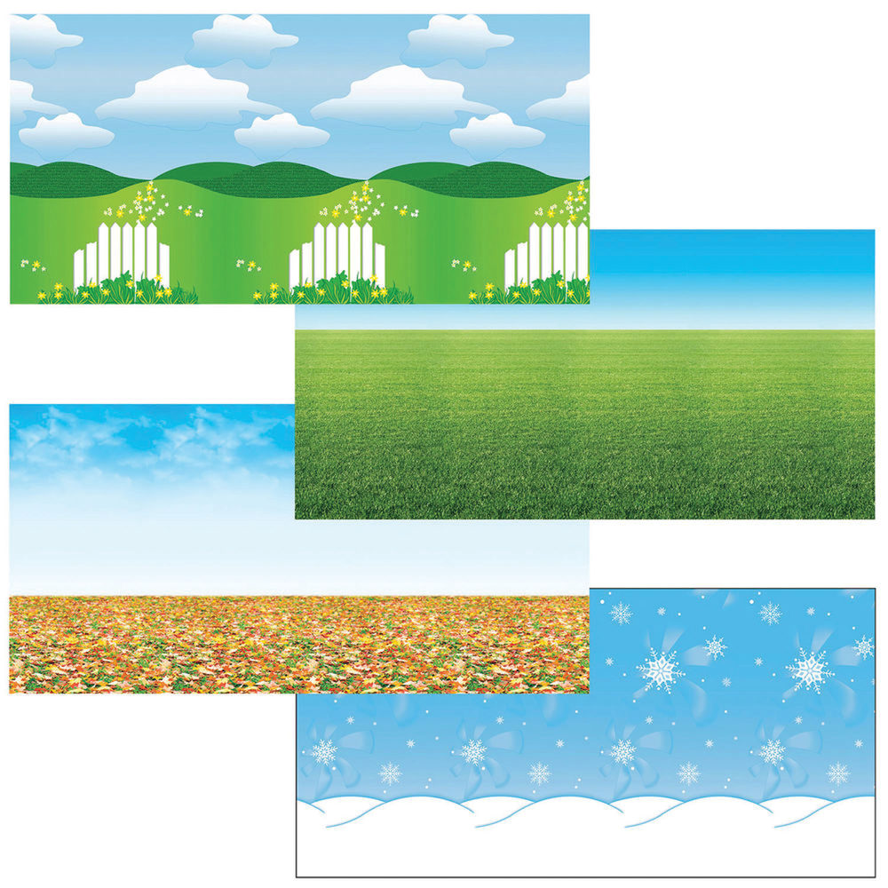 Pacon Fadeless Bulletin Board Art Paper, 48in x 12ft, Seasons Assortment, Pack Of 4 Rolls