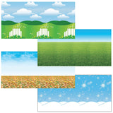 Pacon Fadeless Bulletin Board Art Paper, 48in x 12ft, Seasons Assortment, Pack Of 4 Rolls