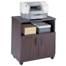 Load image into Gallery viewer, Safco Mobile Machine Stand, 30 1/4inH x 28inW x 19 3/4inD, Mahogany