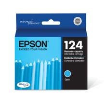Load image into Gallery viewer, Epson 124 DuraBrite Ultra Cyan Ink Cartridge, T124220